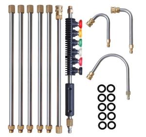 Baguette d'extension de laveuse électrique nettoyeur haute pression pulvérisateur extensible télescopique rallonge de pulvérisation baguette de <span class=keywords><strong>lance</strong></span> d'extension - Product Image 1