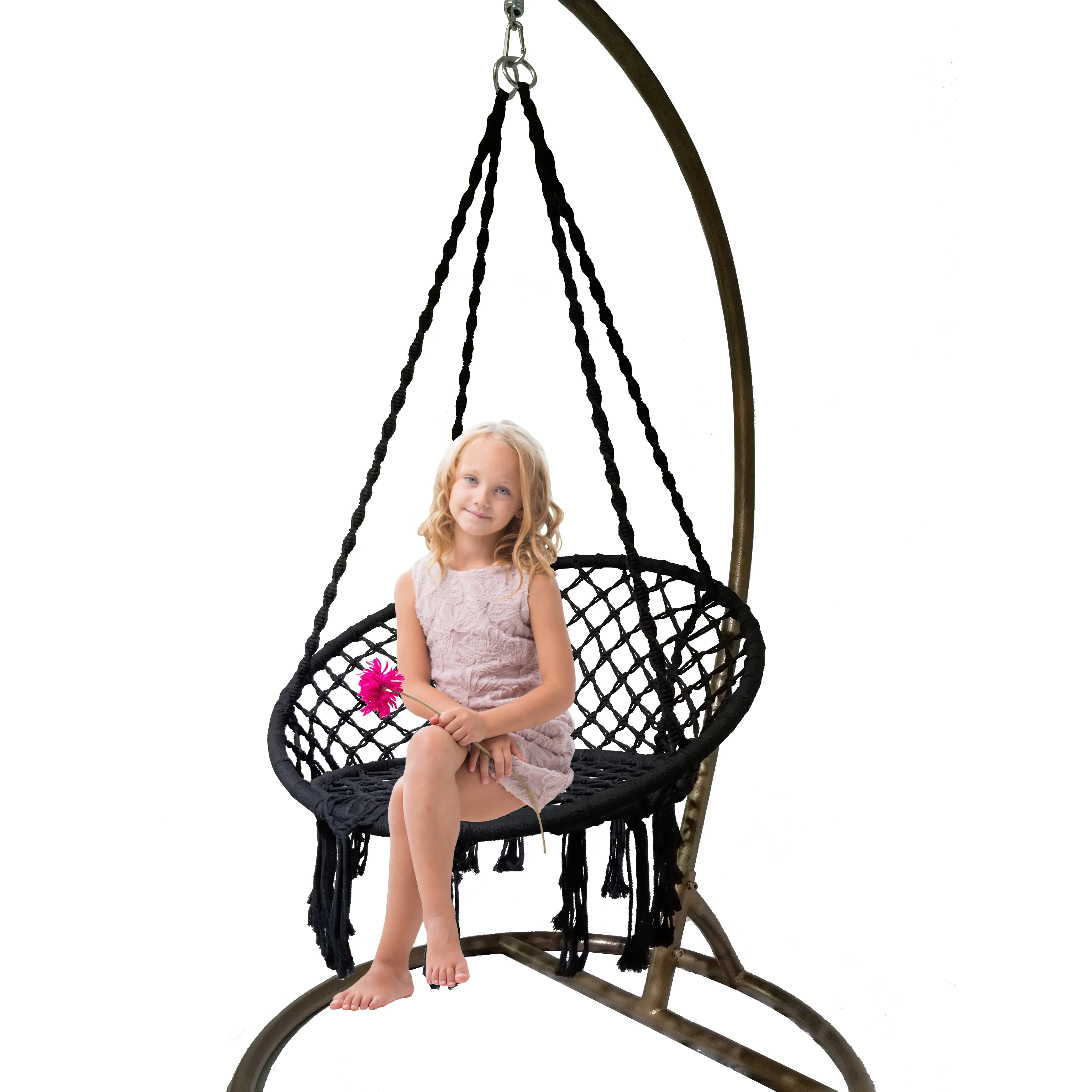 HR indoor outdoor PATIO SWING, rope hanging swing chair, bedroom indoor swing