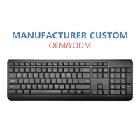 Clavier de projection sans fil USB 2,4 GHz AZERTY pleine taille (français/suédois/coréen/thaïlandais) – Nouveau
