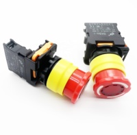 Bouton poussoir d'arrêt d'urgence à corps court SKB0-PZ301 22 mm, diamètre de la tête 30 mm, interrupteur EStop 1NC