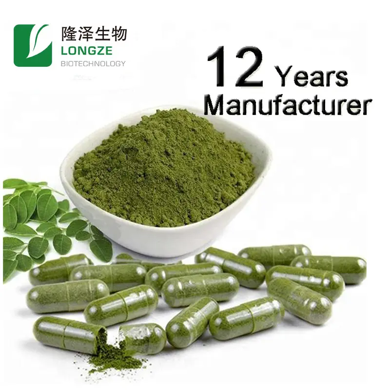 Moringa chiết xuất Moringa viên nang Moringa oleifera lá bột