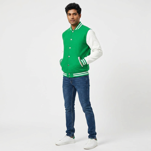 Veste universitaire en laine de haute qualité pour hommes 2024, logo personnalisé, style Letterman uni, taille XL, vente en gros, tissu personnalisable, veste d'hiver - Product Image 1