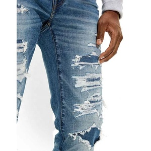 <span class=keywords><strong>Jeans</strong></span> Denim Neri da <span class=keywords><strong>Uomo</strong></span> a <span class=keywords><strong>Vita</strong></span> <span class=keywords><strong>Bassa</strong></span>, Slim Fit, Bootcut, a Zampa d'Elefante, Distressed, Vintage, con Effetto Cerato, Personalizzabili, per Commercio all'Ingrosso - Product Image 3