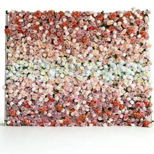 Lifelike Plant Texture <b>Artificial</b> Flower Wall 8ftx8ft Wedding Party Event Reception Background Decor - Product Image 3