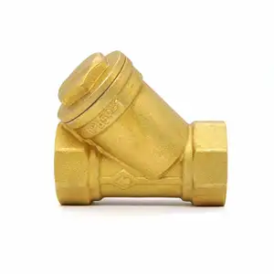 Manual female Connector Brass Y Strainer Filter Valve For Plumbing and Water Line