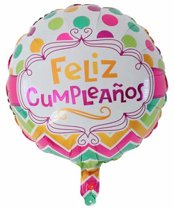 Nuovo 18 pollici spagnolo <span class=keywords><strong>buon</strong></span> <span class=keywords><strong>compleanno</strong></span> Feliz palloncini lamina Cumpleanos decorazione festa palloncino in alluminio - Product Image 2