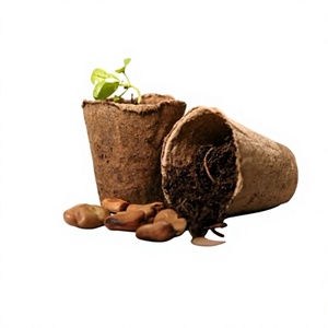 Pots de démarrage pour graines en fibre de coco écologiques avec trou de drainage, pot carré biodégradable pour plantes de jardin - Product Image 1