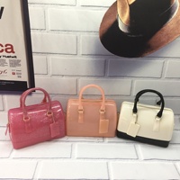 2026 Zomer Hot-selling PVC Rits Sluiting Jelly Schoudertas Handtas Emmertje Macaron Europese Amerikaanse Stijl Modieus