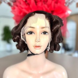 Perruque Ombre de Haute Qualité en Cheveux Naturels, Perruque à Fermeture Frontale, Brun Clair, 100% Cheveux Humains Vietnamiens - Product Image 1