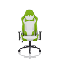 Chaise de jeu verte en similicuir de qualité supérieure, propre et bref, chaise de jeu de haute qualité avec cadre en métal