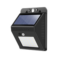 Lampe murale solaire extérieure étanche IP65 à 20 LED 10W, avec détecteur de mouvement, du crépuscule à l'aube, intensité variable, pour cour et sécurité, vente en gros
