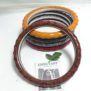 Funda de Cuero de Lujo para <span class=keywords><strong>Volante</strong></span> de Coche, Universal, Antideslizante y Transpirable - Product Image 1