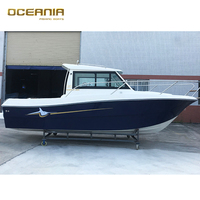 Bateau de pêche rapide Yacht en fibre de verre bateau de luxe en fibre de verre bateaux fabriqués en chine support personnalisé
