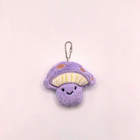 Porte-clés en peluche champignon mignon de dessin animé en gros, pendentifs décoratifs, accessoires pour écharpes et chapeaux, porte-clés en peluche champignon exquis