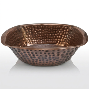 Fregadero de Cocina de Cobre Hecho a Mano, Elegante, de un Solo Tazón, Rectangular, para Instalar Bajo Encimera, Diseño Rústico Martillado Mate - Product Image 5