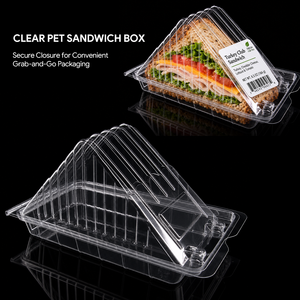 Boîtes pliantes en plastique PET recyclé personnalisables en gros, contenants d'emballage alimentaire de qualité alimentaire pour la marque Made in China - Product Image 1