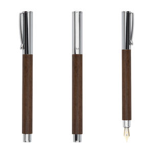 Stylos plume en métal en gros avec corps en bois naturel, cadeau d'affaires exécutif, stylos plume - Product Image 3
