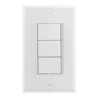 Interrupteur à bascule triple homologué ETL 15A 120V, interrupteur à palette électrique à trois pôles simples, interrupteur mural combiné blanc