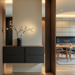 Meuble d'entrée en bois durable, moderne, minimaliste et écologique, élégant et raffiné, pour le rangement des chaussures, idéal pour le salon et l'hôtellerie - Product Image 5