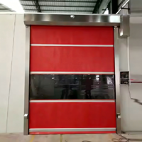 Porte à enroulement rapide automatique industrielle moderne en PVC, conception sécurisée à enroulement rapide pour application extérieure