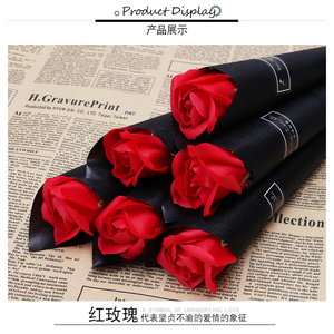 Oso de Rosa artificial perfumado realista de 25cm, decoración para graduación, <span class=keywords><strong>Navidad</strong></span>, Día de San Valentín, elegante Regalo De Rosa para mamá - Product Image 2