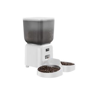 Distributeur de nourriture intelligent pour animaux de compagnie avec bol en acier inoxydable de 4,5 L, distributeur temporisé pour chiens et chats, détachable, alimenté par prise US - Product Image 1