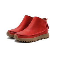 Bottes de neige pour femmes en cuir véritable Crazy Horse mat, à lacets, respirantes, confortables et douces, pour l'automne et l'hiver