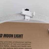 Lampe UV de bureau demi-lune 75 cm 48 W avec support de téléphone portable 300 strass, bicolore 3000-6000 K, vente en gros usine