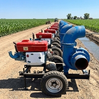 Pompe à eau diesel 2, 3 et 4 pouces, haute pression, grand débit, pour l'irrigation agricole des terres
