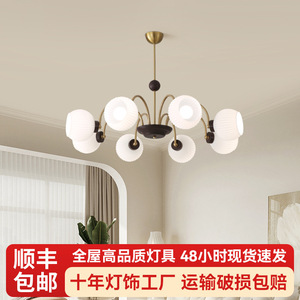 Lámpara de Techo Estilo Francés, Lámpara LED de Múltiples Cabezas, Bombilla Redonda E27, Iluminación para Sala de Estar, Pasillo, Comedor - Product Image 3