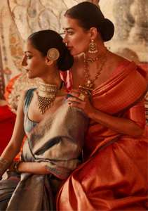 ผ้าไหมทอมือสำหรับผู้หญิง |   ชุดแต่งงานแบบดั้งเดิมคุณภาพพรีเมียม ชุดสำหรับงานเฉลิมฉลองและงานปาร์ตี้ |   คอลเลกชันดีไซเนอร์ล่าสุด - Product Image 4