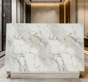 Panel <span class=keywords><strong>de</strong></span> Pared con Textura <span class=keywords><strong>de</strong></span> Mármol Sintético, Resistente al Fuego y a las Llamas, Panel Decorativo <span class=keywords><strong>de</strong></span> Plástico con Protección UV para TV - Product Image 1