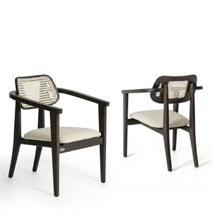 Chaise de salle à manger moderne en bois massif avec siège rembourré pour la maison, la cuisine et les salons - Product Image 1