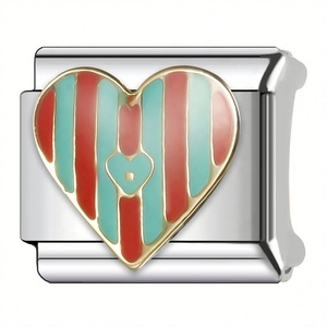 Wholesale Unisex Gold Plated Stainless Steel Bracelets 9mm Italian Charms Link Geometric DIY <b>Bangles</b> - Product Image 3