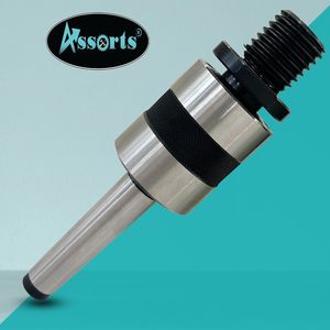 Adaptador de mandril giratorio MT2 para carpintería, centro giratorio de 1 pulgada con rosca de 8 TPI y montaje de cono Morse - Product Image 2