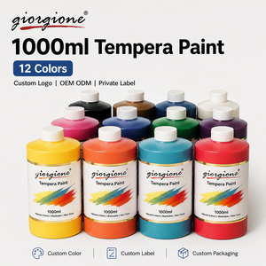 Peinture <span class=keywords><strong>Gouache</strong></span> Giorgione 12 Couleurs 1000ml pour Artistes, Fournitures Scolaires, Vente en Gros, Personnalisation Usine, Peintures Artistiques <span class=keywords><strong>Gouache</strong></span> pour Dessin - Product Image 1