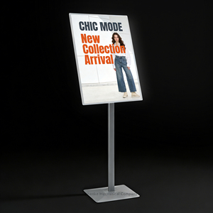 Boîte lumineuse publicitaire LED à cadre en aluminium, portable, sur pied, pour salons professionnels - Product Image 1