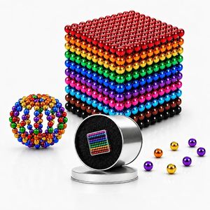 ขายตรงจากโรงงานปี 2026 ลูกบอลแม่เหล็ก Buckyball สีสันสดใส แบบกำหนดเองได้ 216/512/1000 ชิ้น ลูกบอลนีโอไดเมียมทรงกลม ลูกบอลแม่เหล็กนีโอไดเมียมสีทอง - Product Image 1