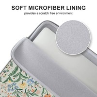 Étuis pour ordinateur portable matelassés imprimés de fleurs de 14 pouces, étui pour ordinateur portable rembourré, sac d'ordinateur portable mignon