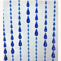 Séparateur de salle à perles bleues naturelles, décoration de maison multifonctionnel