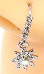 Silver star with AB stone