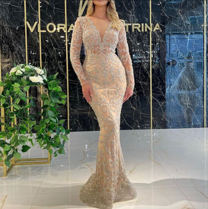 Limanying Grossista abiti <span class=keywords><strong>di</strong></span> lusso festa da sera 2022 con abito lungo paillettes elegante 2022 maniche lunghe - Product Image 3