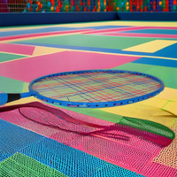 Raquette de badminton légère en graphite avec cadre en acier et poignée en PU Options souples Équipement de sport pour les enfants du primaire