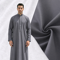 Tela 100% poliéster 2026, antiarrugas, tejido liso, 210 g/m², antiestática, blanca, para Thobe árabe masculino, tela para Thobe saudí