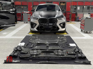 Kit carrosserie en fibre de carbone de style LD pour BMW X6M F96, lèvre avant en fibre de carbone, jupe latérale, diffuseur arrière, spoiler, capot, kit carrosserie - Product Image 6