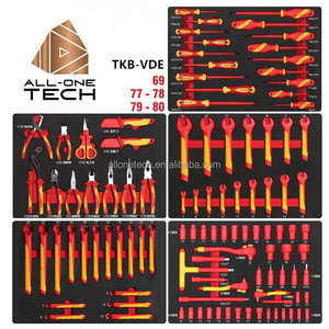 VDE ชุดเครื่องมือมือแบบแมนนวลผสมเหล็กผ่านการรับรองการใช้งานในโรงงานประกอบด้วยชุดประแจบิตชุดไขควงปรับแต่งได้ตามต้องการ - Product Image 3