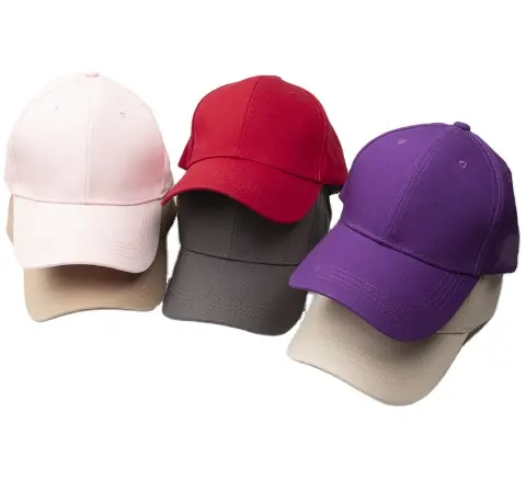 Venta caliente Moda Niños Kid Casual Sun Cap Ajustable Algodón Color sólido Gorra de béisbol