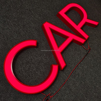 Enseignes publicitaires 3D personnalisées, enseignes lumineuses LED avec lettres en métal, décorations pour signalétique de marque commerciale