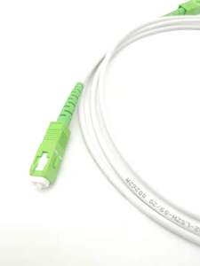 SC/APC ถึง SC/APC SM 9/125 3.0มม. สายจัมเปอร์สีขาว LSZH การสูญเสียการแทรกต่ำหุ้มเกราะสายแพทช์ไฟเบอร์ออปติก - Product Image 3