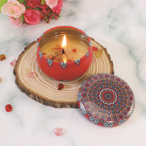 Velas Aromáticas Hechas a Mano, Velas Perfumadas <span class=keywords><strong>de</strong></span> Cera <span class=keywords><strong>de</strong></span> Soja <span class=keywords><strong>de</strong></span> Lujo con Flores Secas - Product Image 3